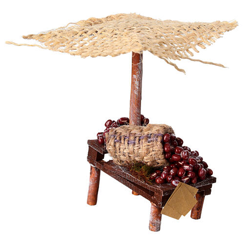 Banchetto con castagne per presepe 12 cm 15x5x10 3
