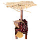 Banchetto con castagne per presepe 12 cm 15x5x10 s1