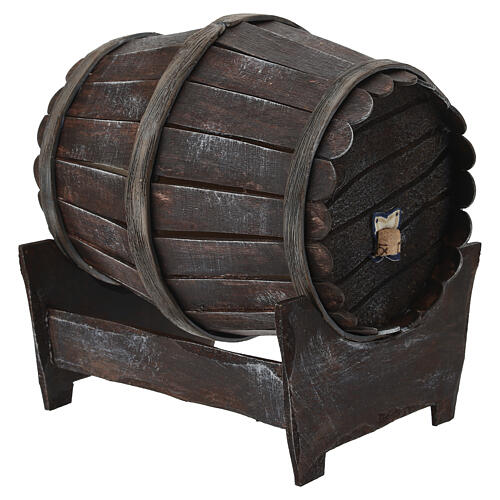 Nativity scene barrel on base 15x10x15 cm 1