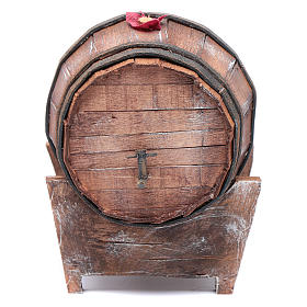 Tonneau sur base pour crèche 16,5x12x15 cm