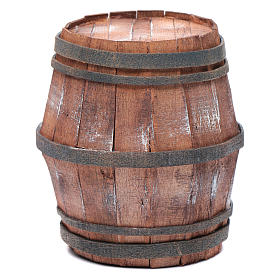 Tonneau en bois pour crèche 15 cm