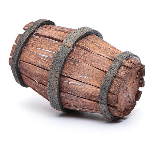 Barril madera para belén 7,5 cm 2