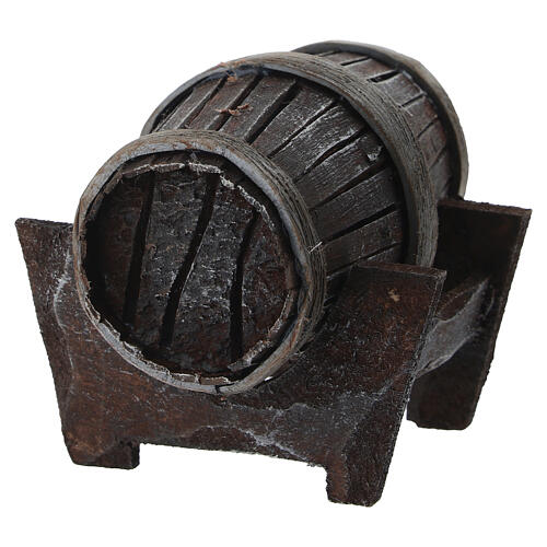 Botte distesa in legno 5x5x5 cm presepe 8 cm 3