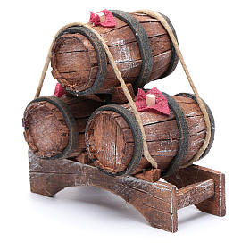 Miniature tools: Nativity scene stacked up barrels  10x10x5 cm