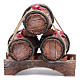 Nativity scene stacked up barrels  10x10x5 cm s1