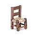 Krzesło z drewna miniatura 3 cm szopka neapolitańska s1