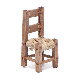 Cadeira madeira bricolagem presépio 4 cm