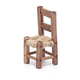 Cadeira madeira bricolagem presépio 4 cm