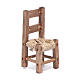 Cadeira madeira bricolagem presépio 4 cm s1