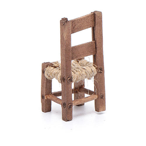 DIY wooden chair 4 cm for Neapolitan nativity scene 3