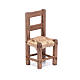 Chair in wood and rope 5 cm, Neapolitan nativity scene s1