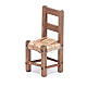 Chair in wood and rope 5 cm, Neapolitan nativity scene s2