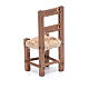 Chair in wood and rope 5 cm, Neapolitan nativity scene s3