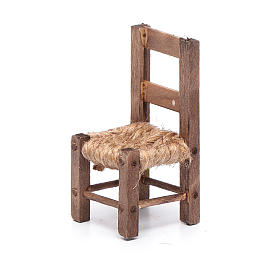 Chaise 5 cm bois et corde crèche napolitaine