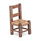 Chaise 5 cm bois et corde crèche napolitaine s1