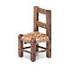 Chaise 5 cm bois et corde crèche napolitaine s2