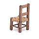 Chaise 5 cm bois et corde crèche napolitaine s3