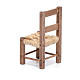 Sedia  legno e corda 6 cm presepe napoletano s3