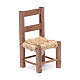 Cadeira madeira e corda 6 cm presépio napolitano s1