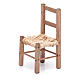 Cadeira bricolagem presépio madeira e corda 7 cm s2