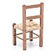 Cadeira bricolagem presépio madeira e corda 7 cm s3