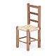 Krzesło 11 cm z drewna i sznurka szopka neapolitańska s2