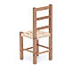 Krzesło 11 cm z drewna i sznurka szopka neapolitańska s3