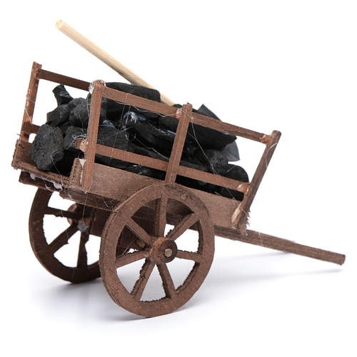 Cart with coal and shovel for Neapolitan nativity scene 3
