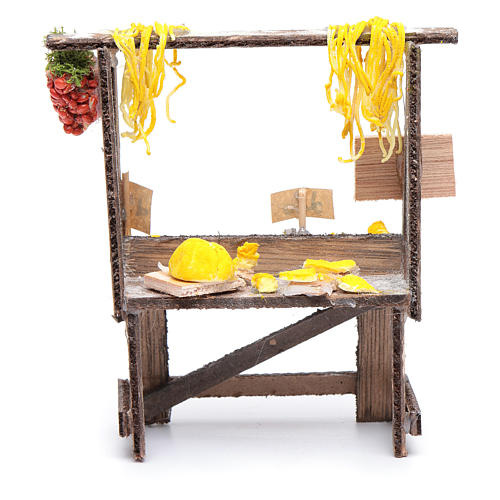 Banchetto con pasta e cartelli presepe napoletano 3