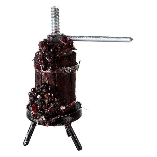 Pressoir pour vin miniature crèche napolitaine 2