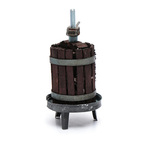 Pressoir à vin miniature crèche napolitaine 3