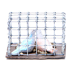 Gaiola casal de aves presépio napolitano