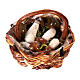 Basket with mushrooms for Neapolitan nativity scene s1