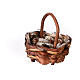 Basket with mushrooms for Neapolitan nativity scene s2
