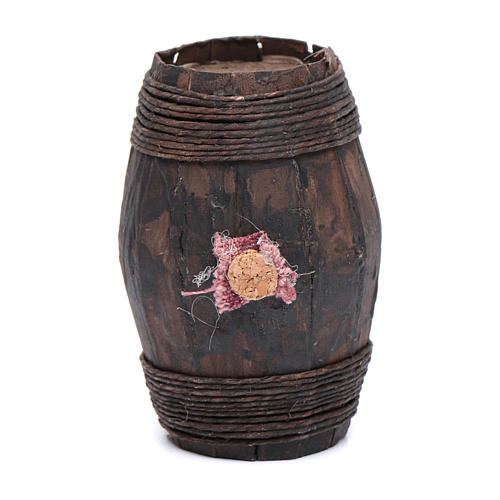 Wooden barrel 8 cm for Neapolitan nativity scene 1