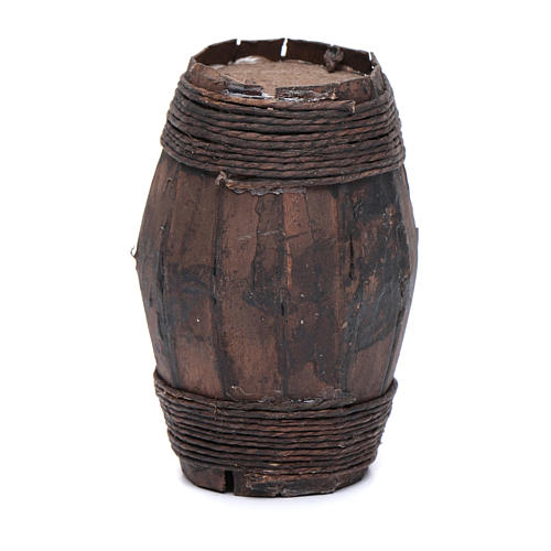 Wooden barrel 8 cm for Neapolitan nativity scene 2