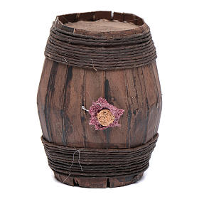 Wooden barrel sized 9 cm for Neapolitan nativity scene