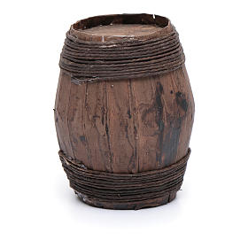 Wooden barrel sized 9 cm for Neapolitan nativity scene
