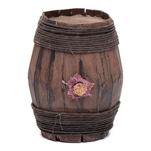 Wooden barrel sized 9 cm for Neapolitan nativity scene 1