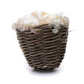Neapolitan Nativity Scene: Straw basket with ricotta cheese