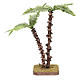 Podwójna palma z ozdobnym pniem i liśćmi zielonymi do modelowania s3