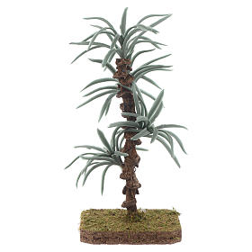 Palmier avec feuilles rigides 13 cm accessoire pour crèche
