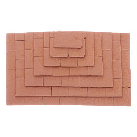 Stairway with three sides made in terracotta 1,5x10x5 cm