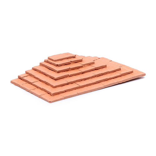 Stairway with three sides made in terracotta 1,5x10x5 cm 2