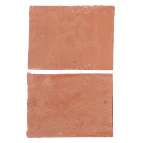 Home accessories miniatures: Resin roof 5x5 cm 2 pieces set