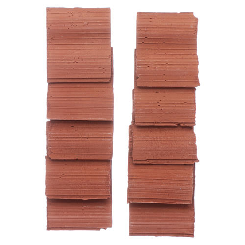 Double wave shingle in Roman style set of 10 pieces 3