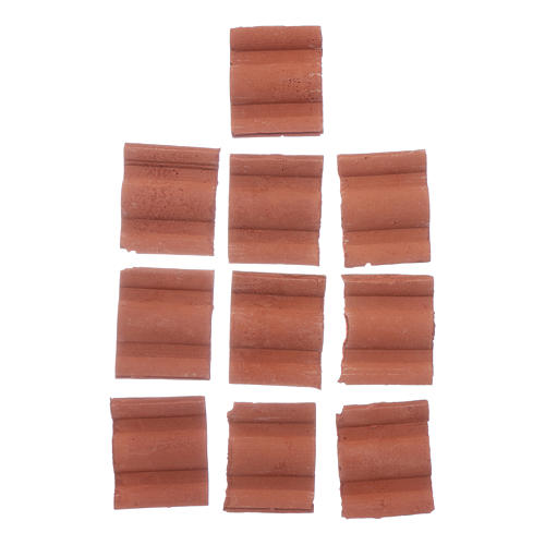 Double wave shingle in Roman style set of 10 pieces 2