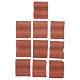 Double wave shingle in Roman style set of 10 pieces s1