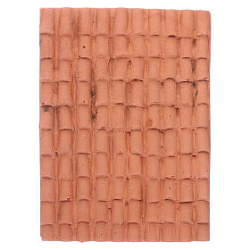 Nativity scene accessory roof with terracotta shingles 10x5 cm