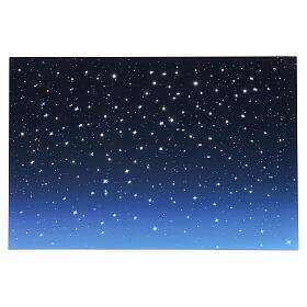 Hintergrund für DIY-Krippe nächtlicher Himmel mit LED- und Glasfaser-Beleuchtung 40x60 cm